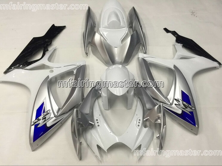 (image for) Fit for Suzuki GSXR 600 750 K6 2006 2007 fairing kit injection molding Silver white
