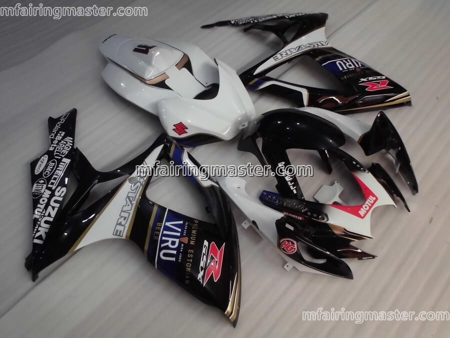 (image for) Fit for Suzuki GSXR 600 750 K6 2006 2007 fairing kit injection molding Viru white black