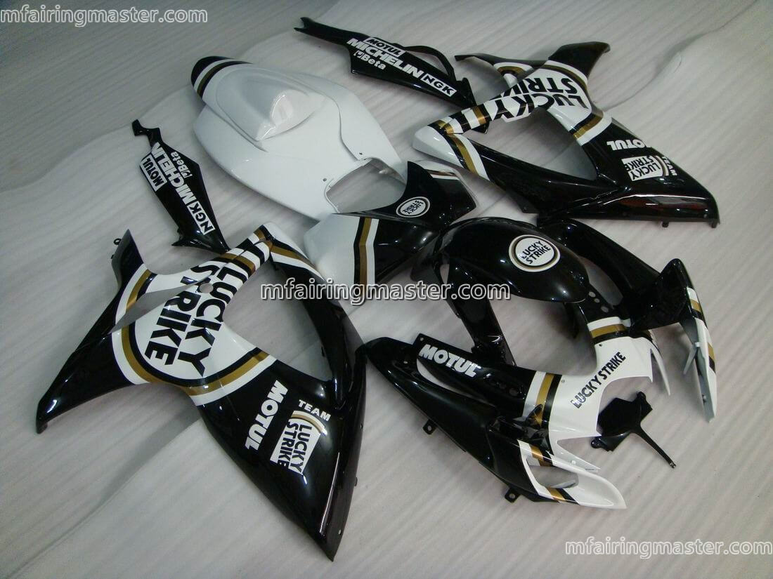 (image for) Fit for Suzuki GSXR 600 750 K6 2006 2007 fairing kit injection molding Luckystrike white black