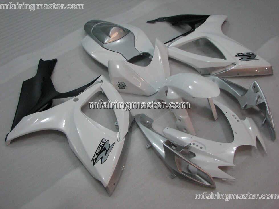 (image for) Fit for Suzuki GSXR 600 750 K6 2006 2007 fairing kit injection molding White silver