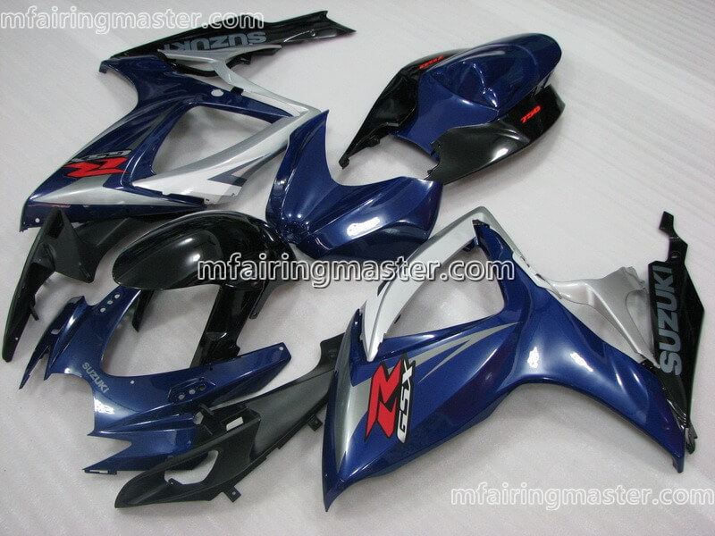 (image for) Fit for Suzuki GSXR 600 750 K6 2006 2007 fairing kit injection molding Dark blue silver