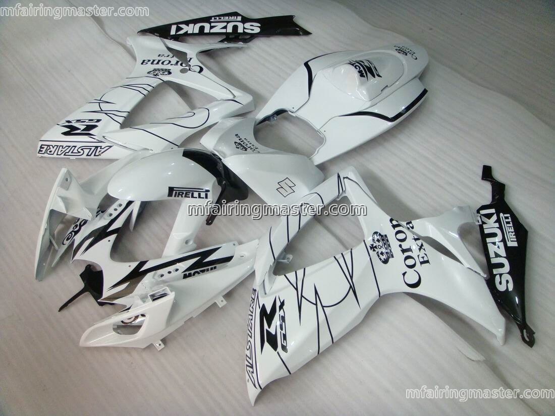 (image for) Fit for Suzuki GSXR 600 750 K6 2006 2007 fairing kit injection molding Corona extra white