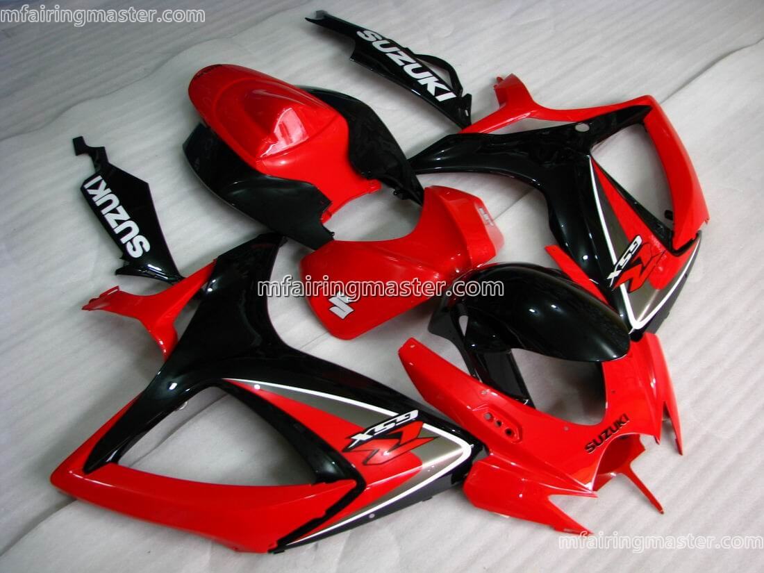 (image for) Fit for Suzuki GSXR 600 750 K6 2006 2007 fairing kit injection molding Red black