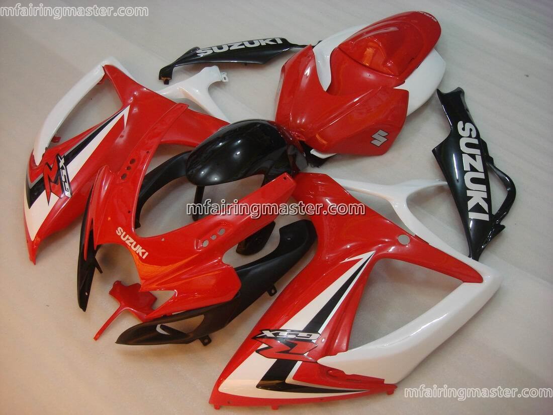 (image for) Fit for Suzuki GSXR 600 750 K6 2006 2007 fairing kit injection molding Red white