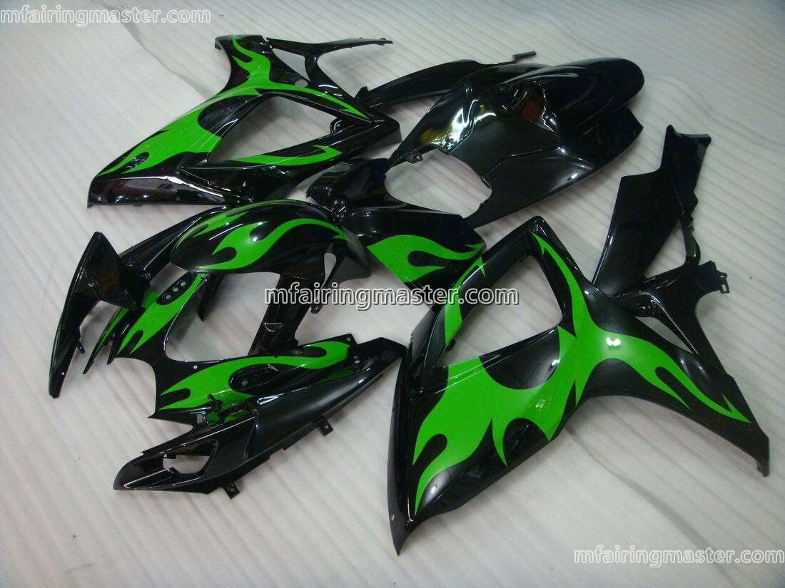 (image for) Fit for Suzuki GSXR 600 750 K6 2006 2007 fairing kit injection molding Green black