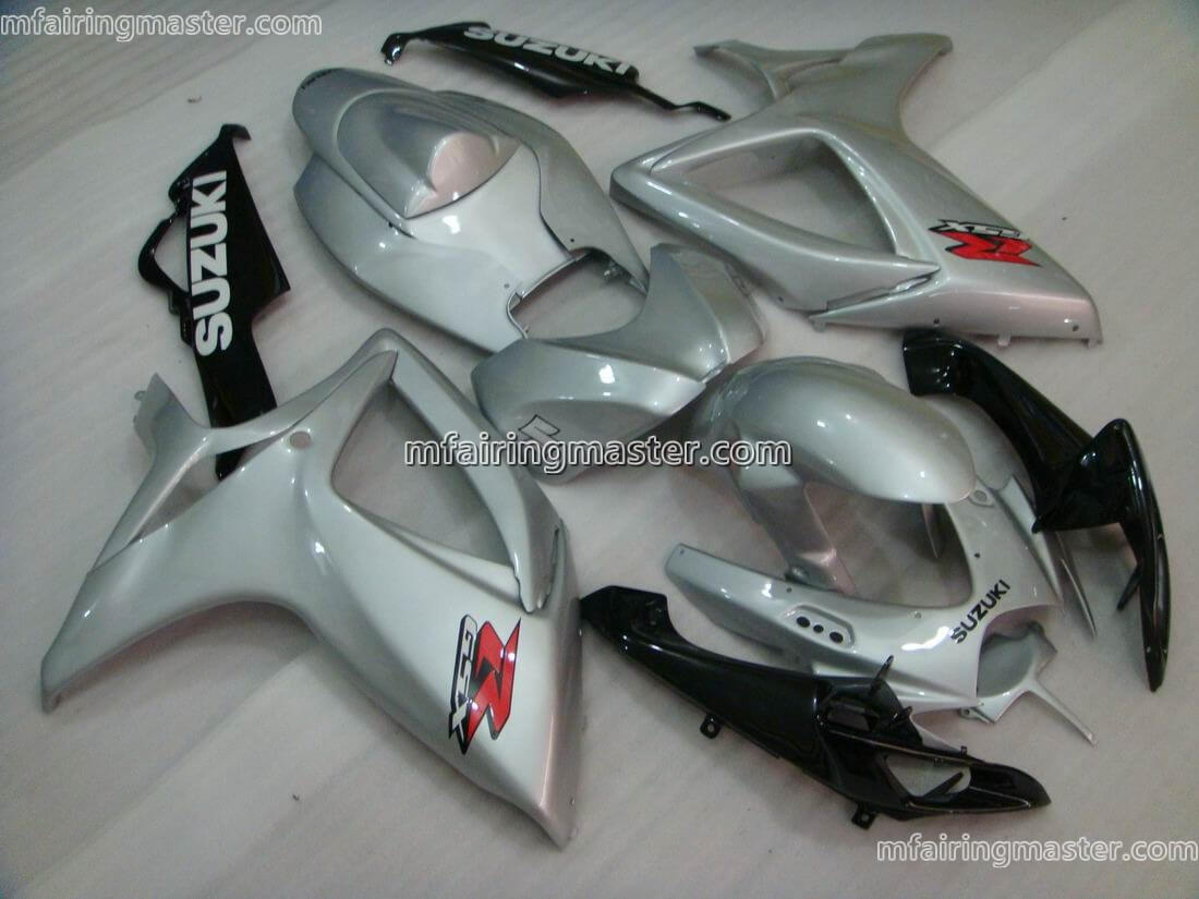 (image for) Fit for Suzuki GSXR 600 750 K6 2006 2007 fairing kit injection molding Silver black