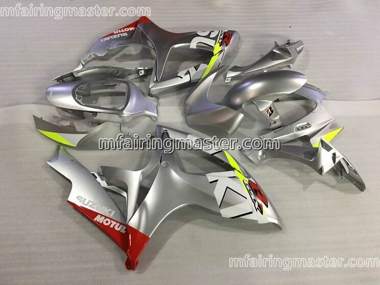 (image for) Fit for Suzuki GSXR 600 750 K6 2006 2007 fairing kit injection molding Silver red