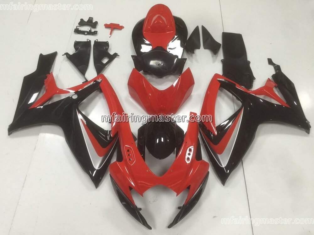 (image for) Fit for Suzuki GSXR 600 750 K6 2006 2007 fairing kit injection molding Red black