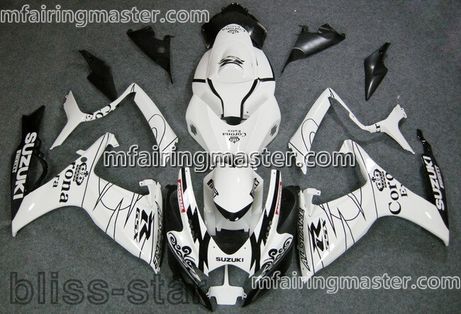 (image for) Fit for Suzuki GSXR 600 750 K6 2006 2007 fairing kit injection molding Corona extra white