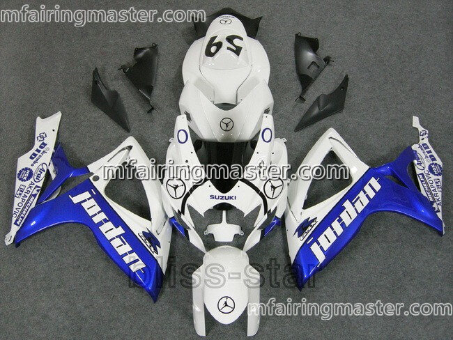 (image for) Fit for Suzuki GSXR 600 750 K6 2006 2007 fairing kit injection molding Jordan blue white