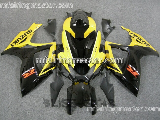 (image for) Fit for Suzuki GSXR 600 750 K6 2006 2007 fairing kit injection molding Yellow black