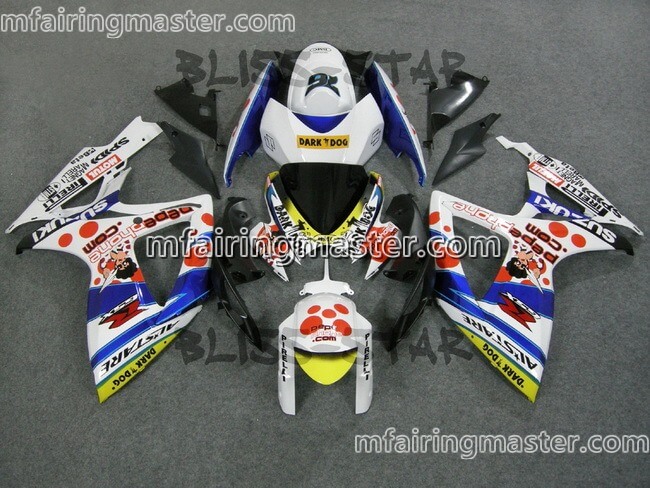 (image for) Fit for Suzuki GSXR 600 750 K6 2006 2007 fairing kit injection molding Pepephone white blue