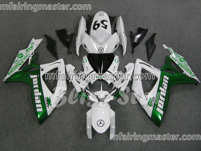 (image for) Fit for Suzuki GSXR 600 750 K6 2006 2007 fairing kit injection molding Jordan green white