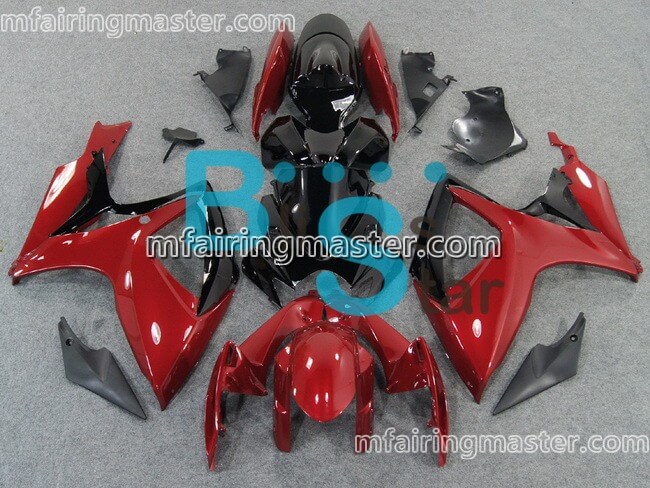 (image for) Fit for Suzuki GSXR 600 750 K6 2006 2007 fairing kit injection molding Red black