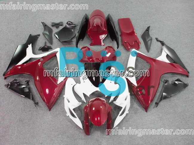 (image for) Fit for Suzuki GSXR 600 750 K6 2006 2007 fairing kit injection molding Red white