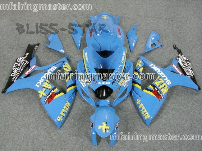 (image for) Fit for Suzuki GSXR 600 750 K6 2006 2007 fairing kit injection molding Rizla+ blue