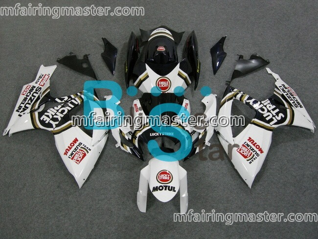 (image for) Fit for Suzuki GSXR 600 750 K6 2006 2007 fairing kit injection molding Luckystrike black white