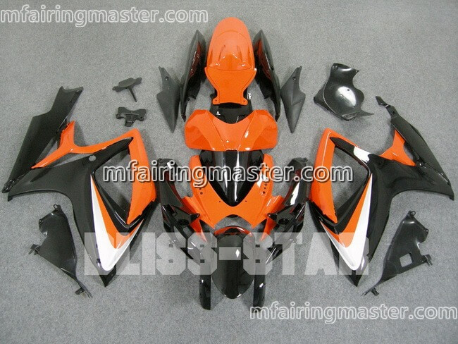 (image for) Fit for Suzuki GSXR 600 750 K6 2006 2007 fairing kit injection molding Orange black