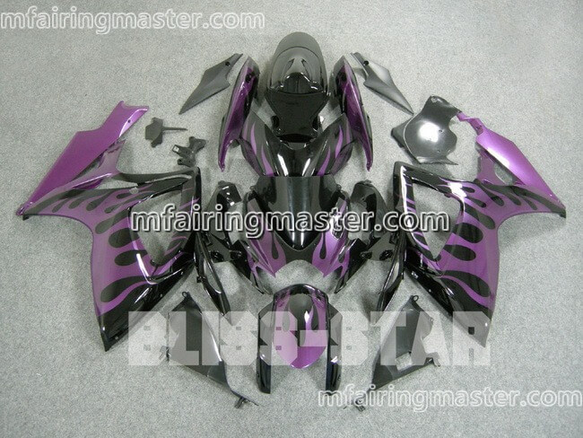 (image for) Fit for Suzuki GSXR 600 750 K6 2006 2007 fairing kit injection molding Flame black