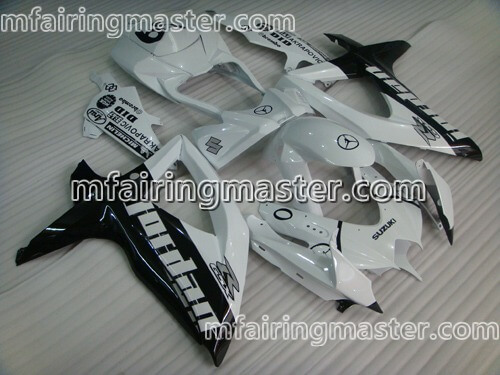 (image for) Fit for Suzuki GSXR 600 750 K8 2008 2009 2010 fairing kit injection molding Jordan white black