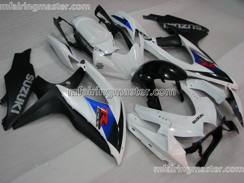 (image for) Fit for Suzuki GSXR 600 750 K8 2008 2009 2010 fairing kit injection molding White black