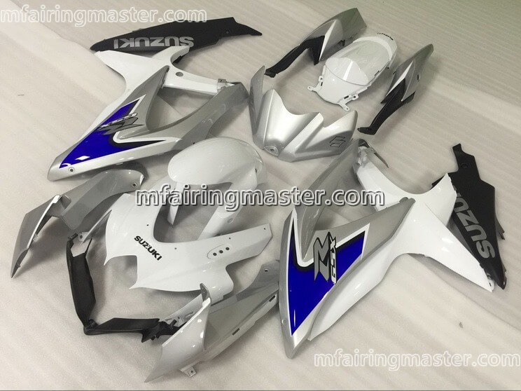 (image for) Fit for Suzuki GSXR 600 750 K8 2008 2009 2010 fairing kit injection molding Silver white black