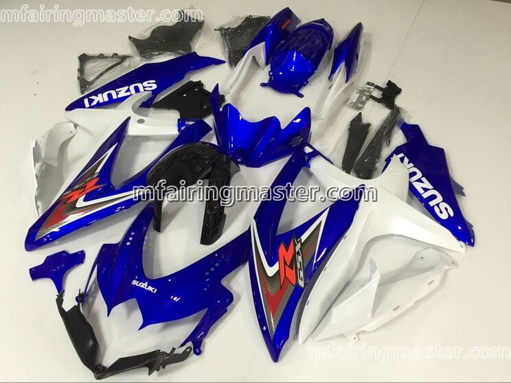 (image for) Fit for Suzuki GSXR 600 750 K8 2008 2009 2010 fairing kit injection molding Blue white