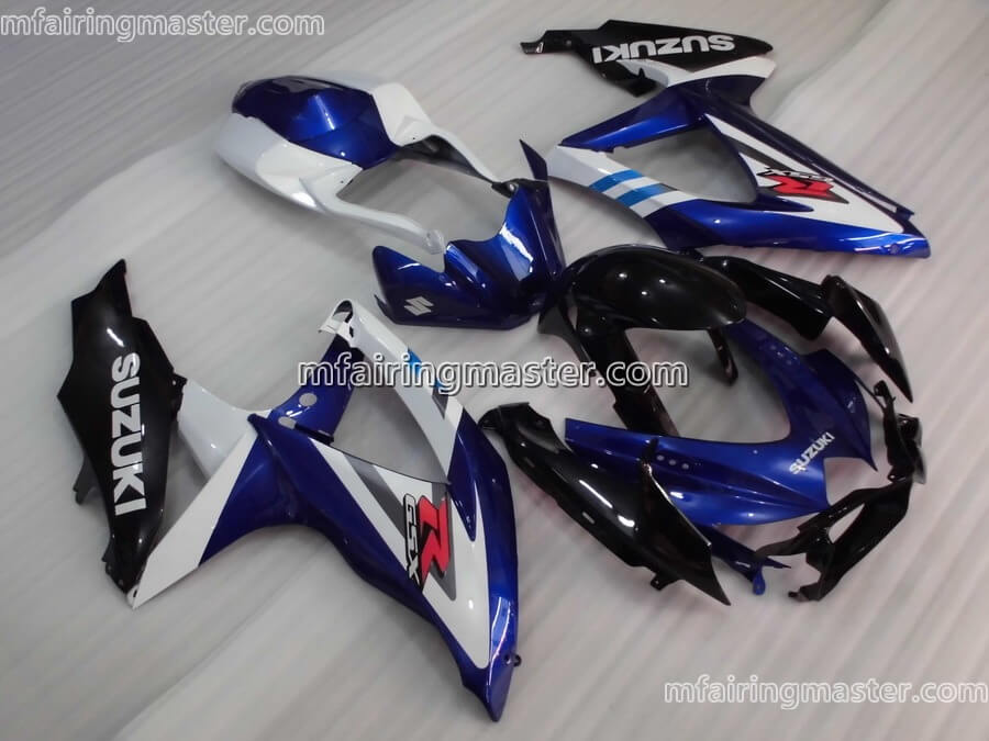 (image for) Fit for Suzuki GSXR 600 750 K8 2008 2009 2010 fairing kit injection molding Blue black