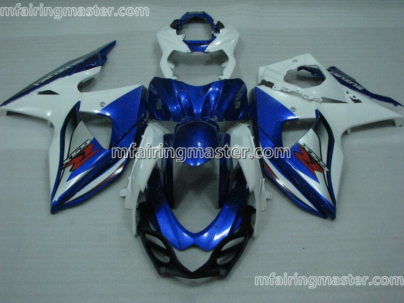 (image for) Fit for Suzuki GSXR 600 750 K8 2008 2009 2010 fairing kit injection molding Blue white