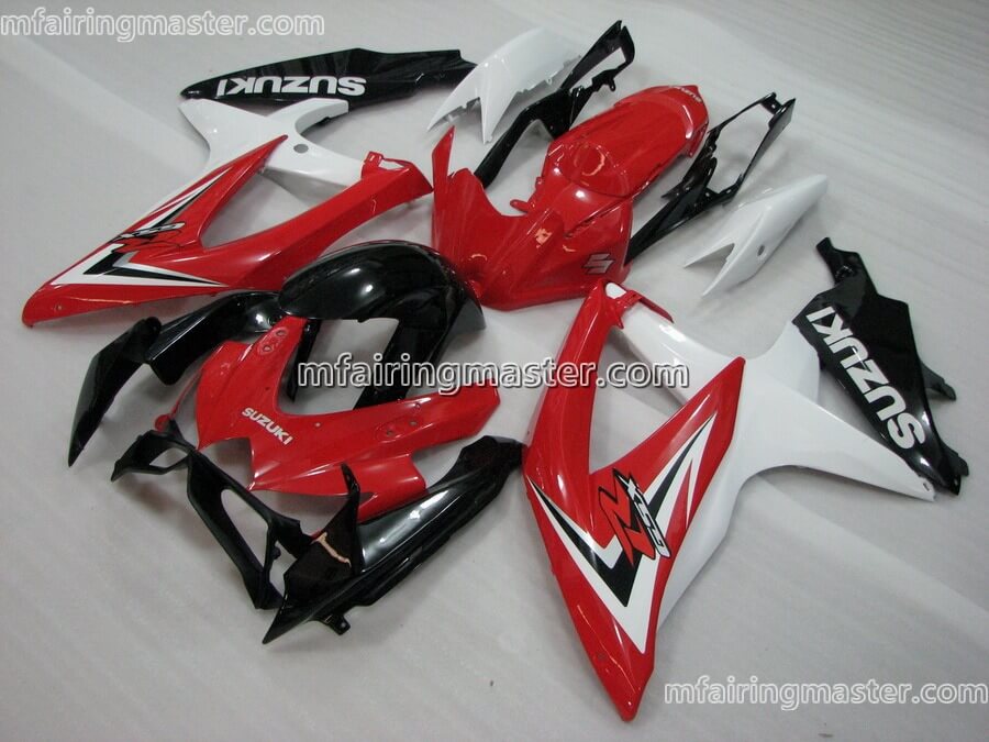 (image for) Fit for Suzuki GSXR 600 750 K8 2008 2009 2010 fairing kit injection molding Red black white