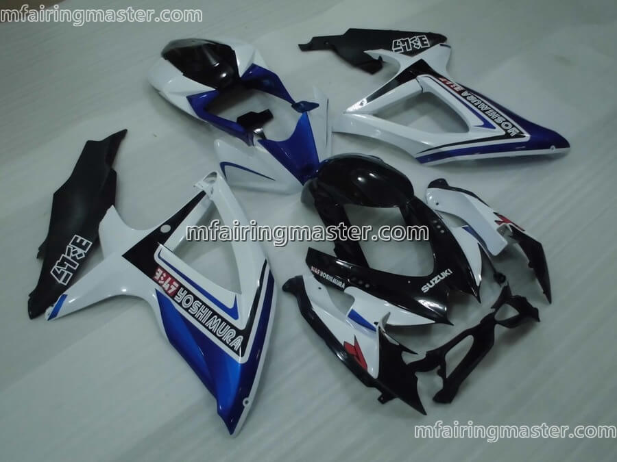 (image for) Fit for Suzuki GSXR 600 750 K8 2008 2009 2010 fairing kit injection molding White black