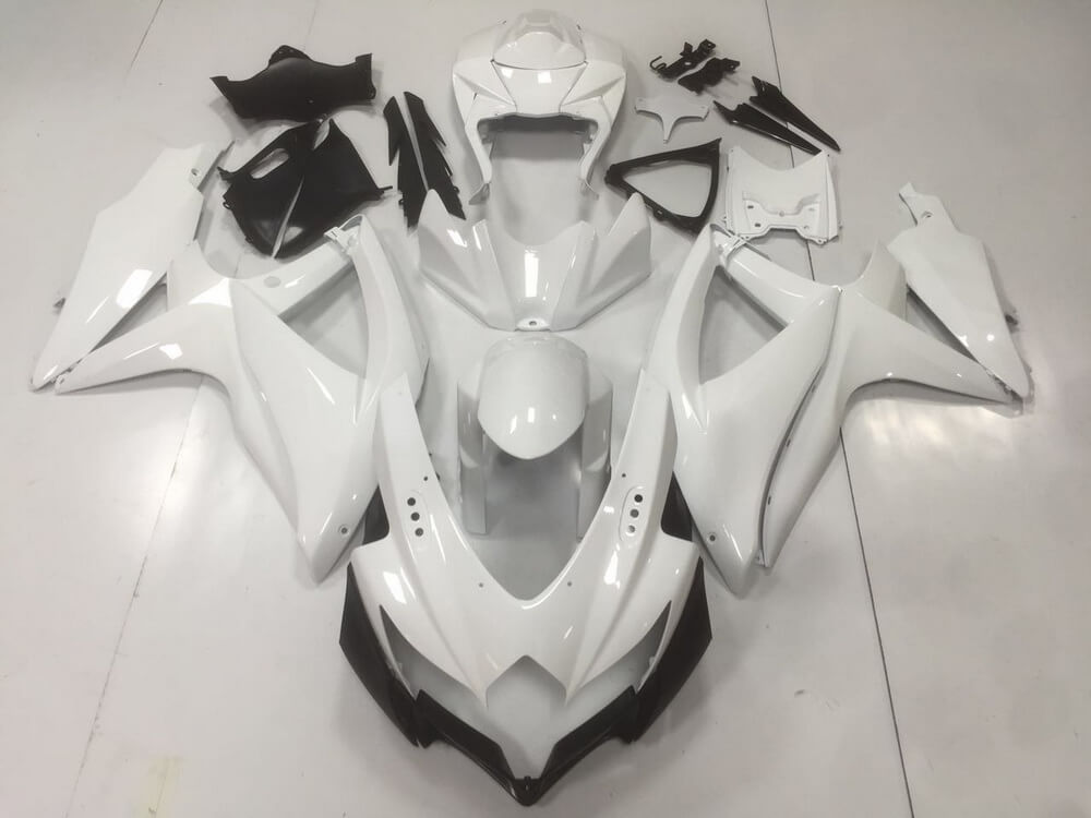 (image for) Fit for Suzuki GSXR 600 750 K8 2008 2009 2010 fairing kit injection molding White black