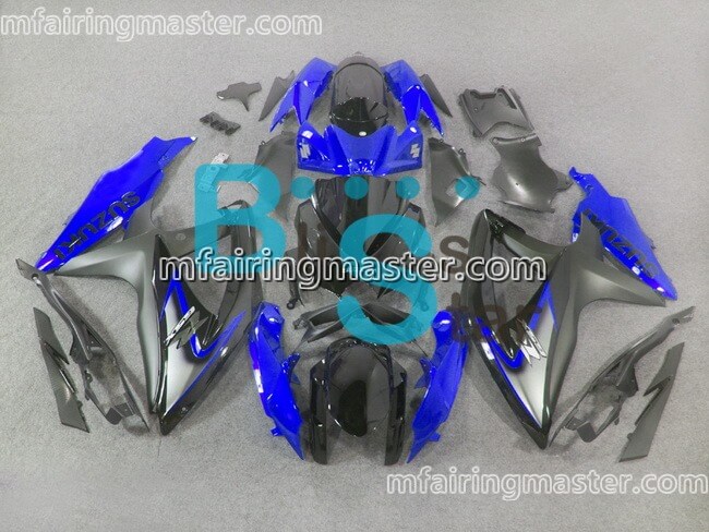 (image for) Fit for Suzuki GSXR 600 750 K8 2008 2009 2010 fairing kit injection molding Blue black