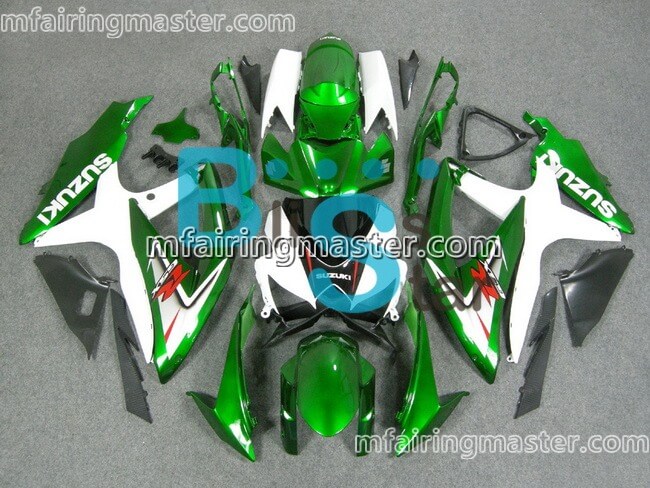 (image for) Fit for Suzuki GSXR 600 750 K8 2008 2009 2010 fairing kit injection molding Green white