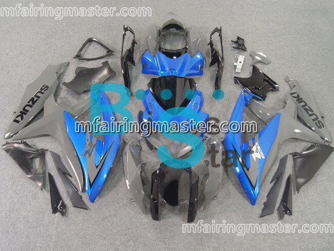 (image for) Fit for Suzuki GSXR 600 750 K8 2008 2009 2010 fairing kit injection molding Grey blue