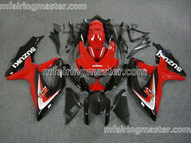 (image for) Fit for Suzuki GSXR 600 750 K8 2008 2009 2010 fairing kit injection molding Red black