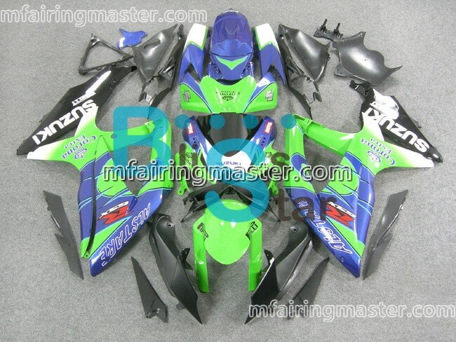 (image for) Fit for Suzuki GSXR 600 750 K8 2008 2009 2010 fairing kit injection molding Green blue