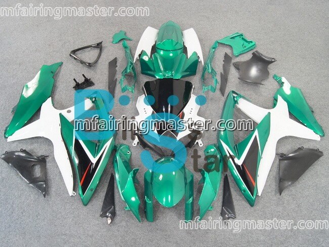 (image for) Fit for Suzuki GSXR 600 750 K8 2008 2009 2010 fairing kit injection molding Green white