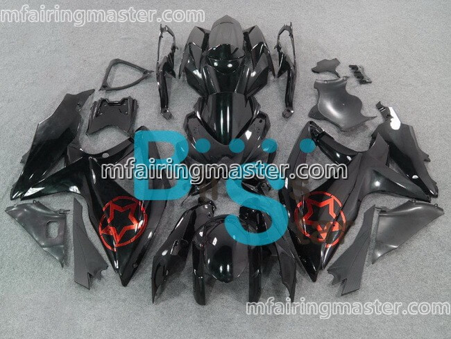 (image for) Fit for Suzuki GSXR 600 750 K8 2008 2009 2010 fairing kit injection molding Black