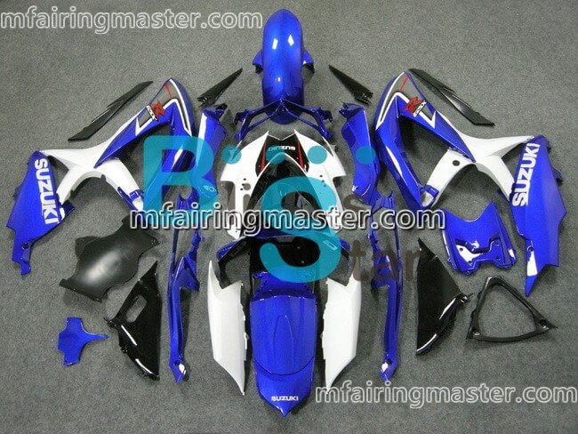 (image for) Fit for Suzuki GSXR 600 750 K8 2008 2009 2010 fairing kit injection molding Blue white