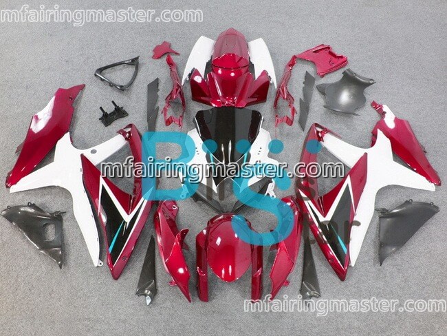 (image for) Fit for Suzuki GSXR 600 750 K8 2008 2009 2010 fairing kit injection molding Red white