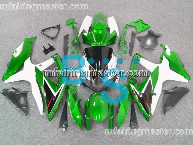 (image for) Fit for Suzuki GSXR 600 750 K8 2008 2009 2010 fairing kit injection molding Green white