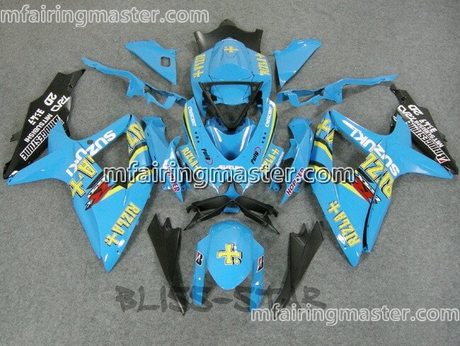 (image for) Fit for Suzuki GSXR 600 750 K8 2008 2009 2010 fairing kit injection molding Rizla+ blue