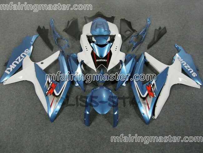 (image for) Fit for Suzuki GSXR 600 750 K8 2008 2009 2010 fairing kit injection molding Blue white