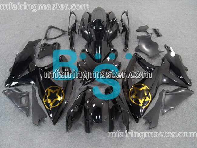 (image for) Fit for Suzuki GSXR 600 750 K8 2008 2009 2010 fairing kit injection molding Black