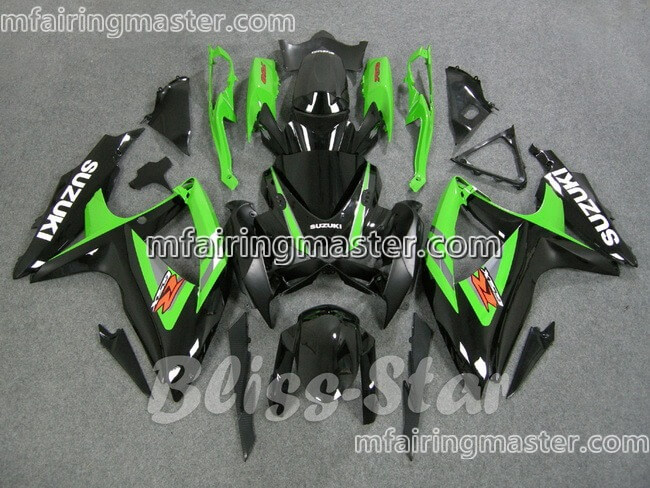 (image for) Fit for Suzuki GSXR 600 750 K8 2008 2009 2010 fairing kit injection molding Green black