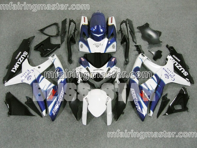 (image for) Fit for Suzuki GSXR 600 750 K8 2008 2009 2010 fairing kit injection molding Blue white