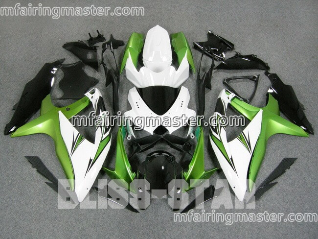 (image for) Fit for Suzuki GSXR 600 750 K8 2008 2009 2010 fairing kit injection molding Green white