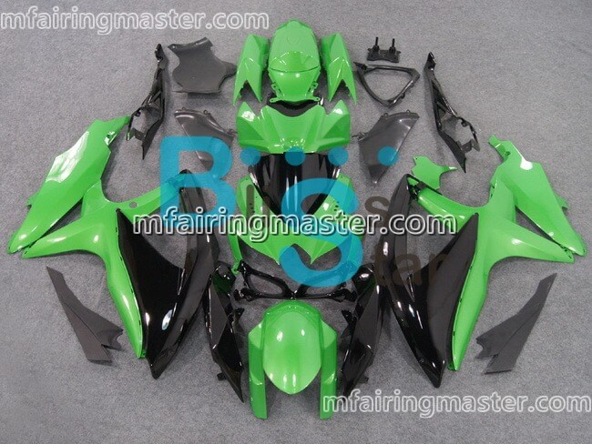 (image for) Fit for Suzuki GSXR 600 750 K8 2008 2009 2010 fairing kit injection molding Green black