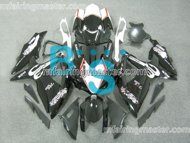 (image for) Fit for Suzuki GSXR 600 750 K8 2008 2009 2010 fairing kit injection molding Black white